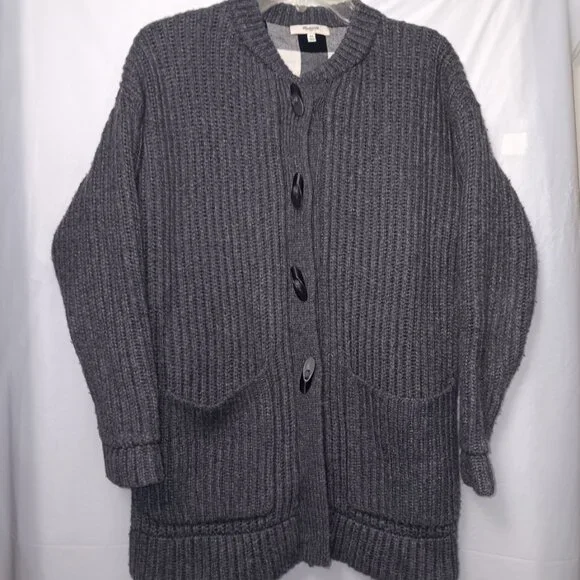 MADEWELL MERINO WOOL ALPACA BLEND CARDIGAN SWEATER - Picture 14 of 14